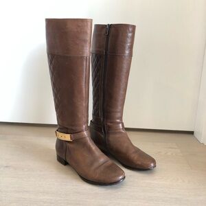 Napoleoni Quilted Leather Brown Boots